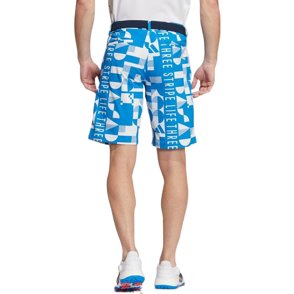 Image of adidas Pattern Printing Straight Shorts Japanese Version Men's Blue HA3287