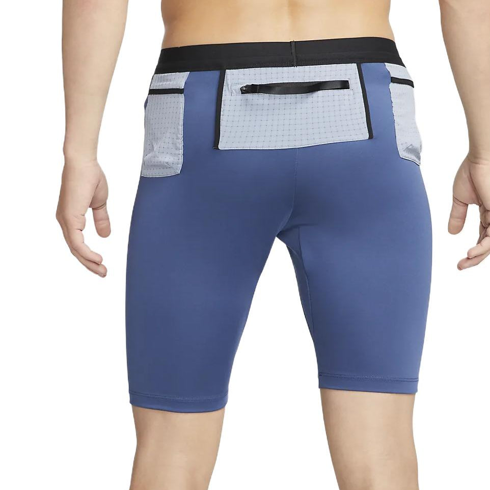 Image of Men's Nike Casual Logo Printing Tight Blue Gym Shorts DM4796-410
