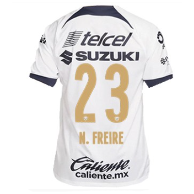 Nike Pumas UNAM Nicolás Freire Home Jersey w/ Liga MX Patch 23/24 (White/Obsidia