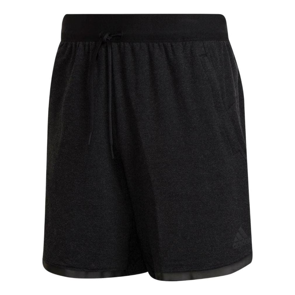 Image of adidas Solid Color Sports Training Shorts Japanese Version Men's Black H61168