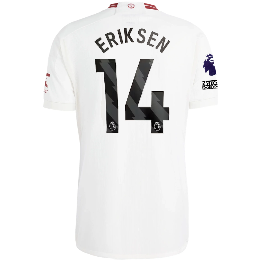 Image of adidas Manchester United Christian Eriksen Third Jersey w/ EPL + No Room For Rac