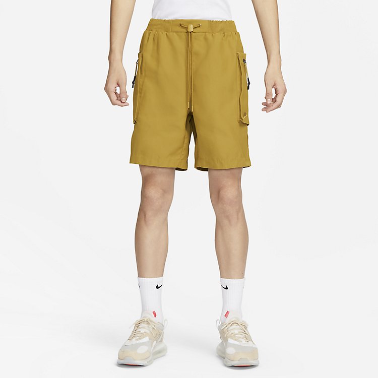 Image of Nike NSW Tech Pack Woven Utility Shorts 'Mustard Yellow' FB7529-716