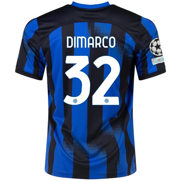 Image of Nike Inter Mailand Federico Dimarco Heimtrikot mit Champions League + Copa Italia