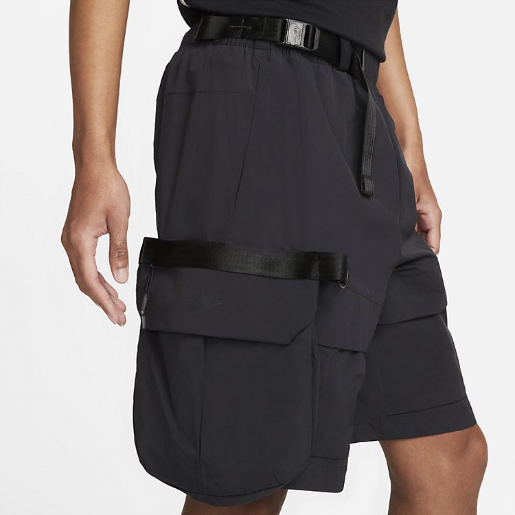 Image of Nike Sportswear Tech Pack Woven Unlined Cargo Shorts 'Black' DM5592-010