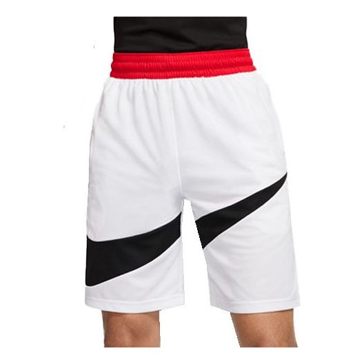 Image of Men's Nike Logo Printing Elastic Waistband Casual Shorts White DQ1169-100