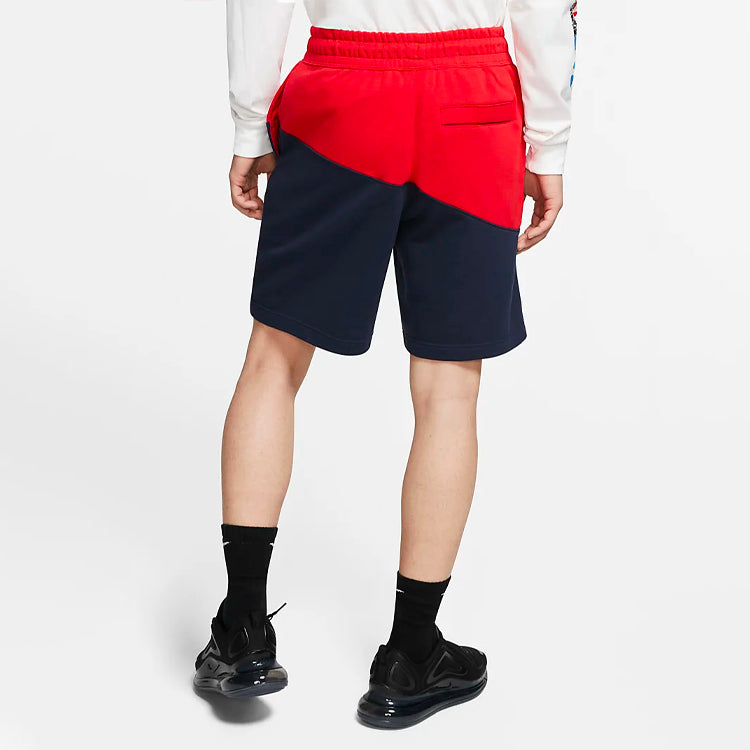 Image of Nike Sportswear Swoosh Small Sports Shorts Blue Red BV5310-657