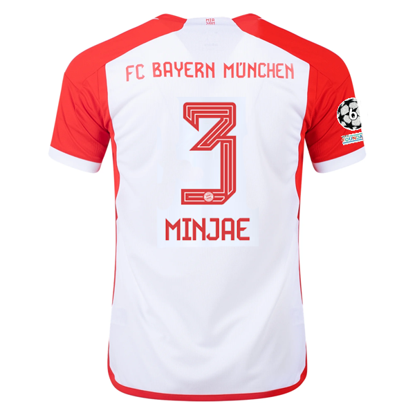 Image of adidas Bayern Munich Kim Min-jae Home Jersey 23/24 w/ Champions League Patches (