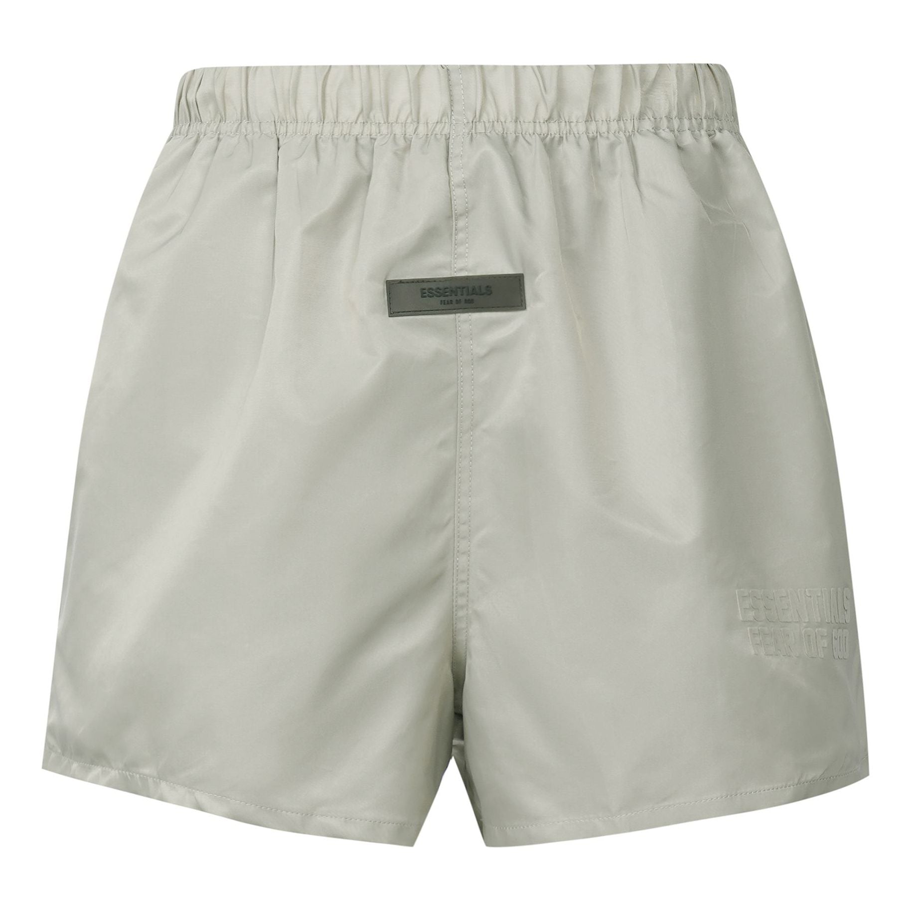 Image of Fear of God Essentials FW22 Nylon Running Shorts Smoke FOG-FW22-383