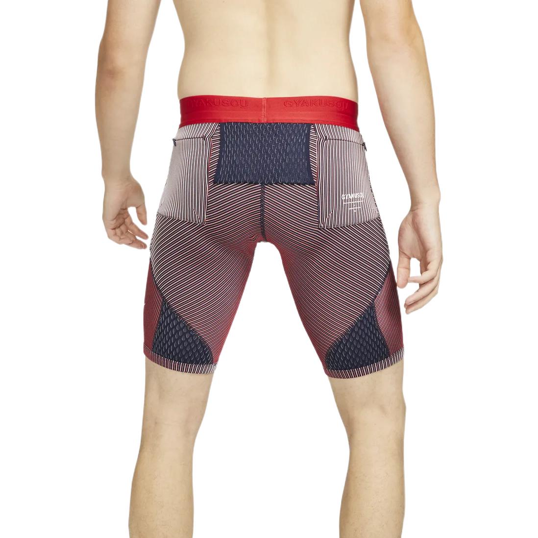 Image of Men's Nike x Gyakusou Crossover Utility Elastic Stripe Sports Tight Shorts Red C