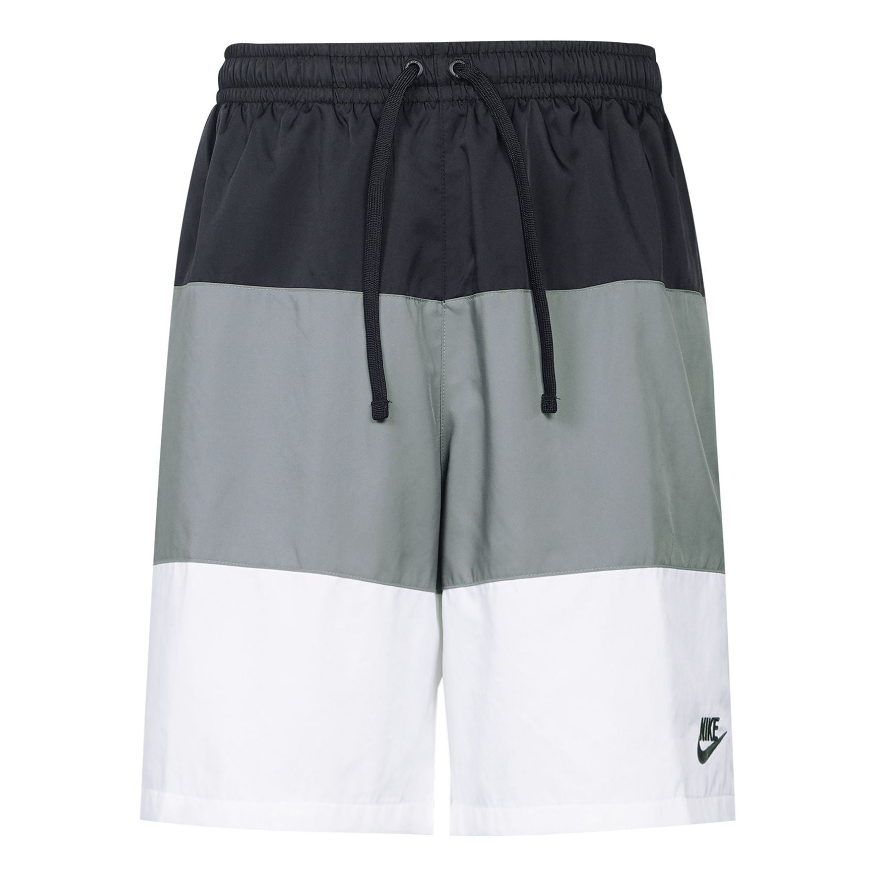 Image of Men's Nike Contrast Color Stitching Small Label Woven Sports Shorts Black DQ2427