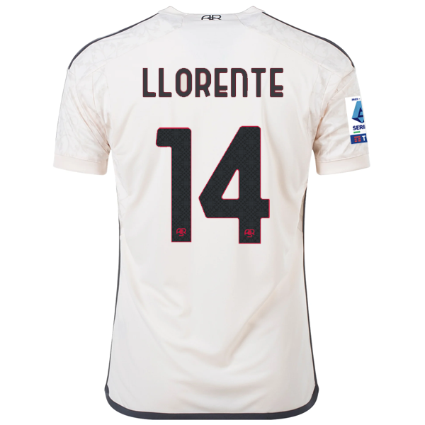 Image of adidas A.S Roma Diego Llorente Away Jersey w/ Serie A Patch 23/24 (Beige)