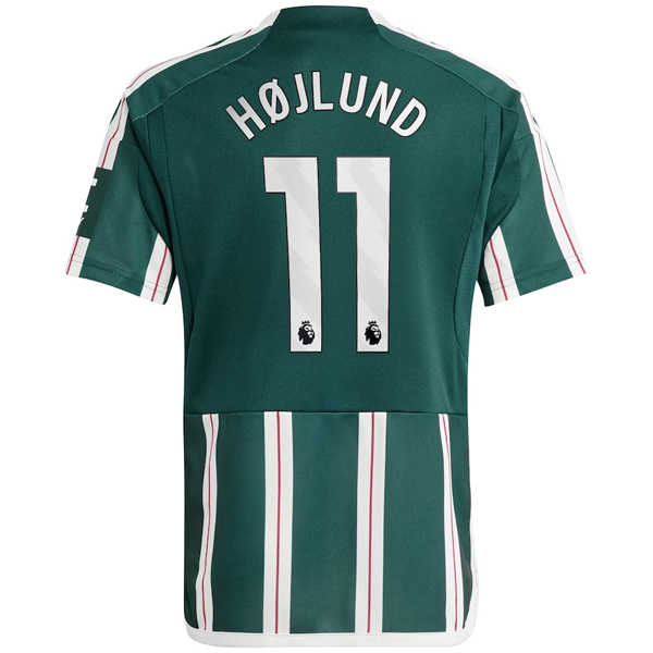 قميص adidas Youth Manchester United Rasmus Hojlund Away 23/24 (Green Night/Cor