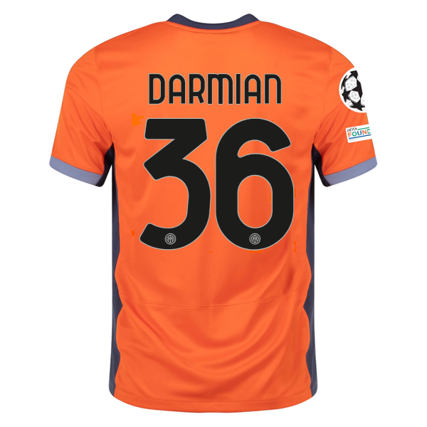 Image of Nike Inter Milan Matteo Darmian Third Jersey w/ Champions League Patches 23/24 (