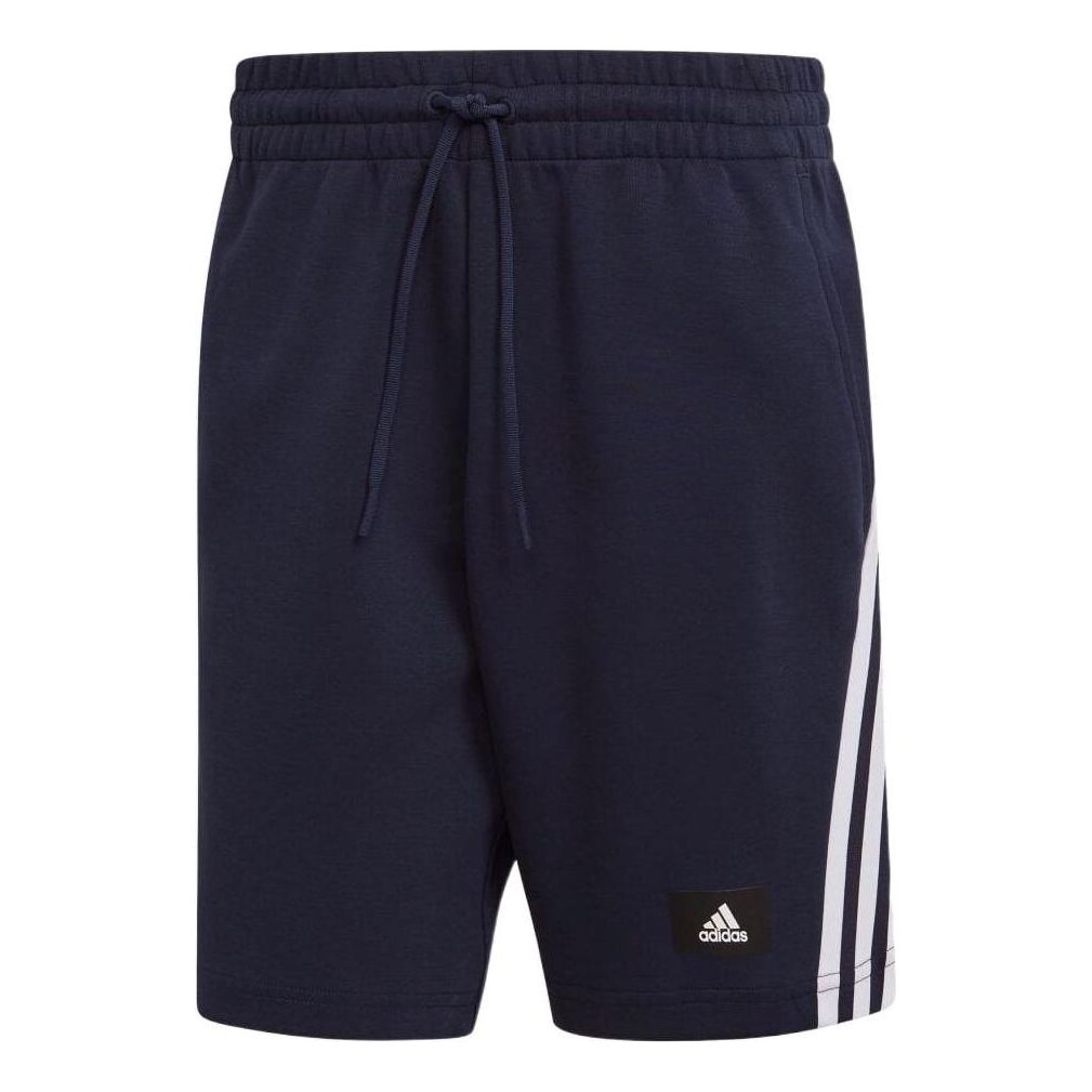 Image of adidas Gerade Shorts mit einfarbigen Seitenstreifen und japanischer Version für Herren, Blau, H4651