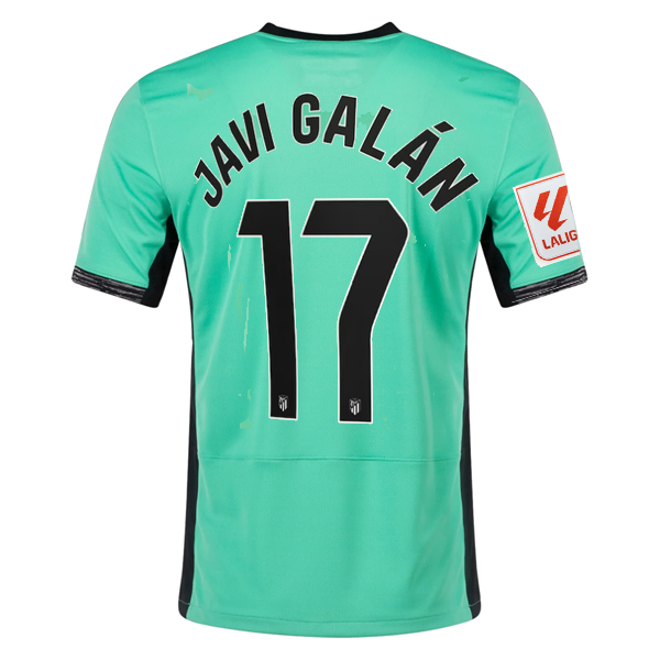Image of Nike Atletico Madrid Javi Galán Third Jersey w/ La Liga Patch 23/24 (Spring Gree