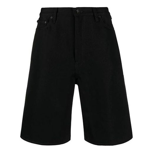 Men's OFF-WHITE SS22 Arrow Logo Printing Casual Shorts Loose Fit Black OMYC010C9