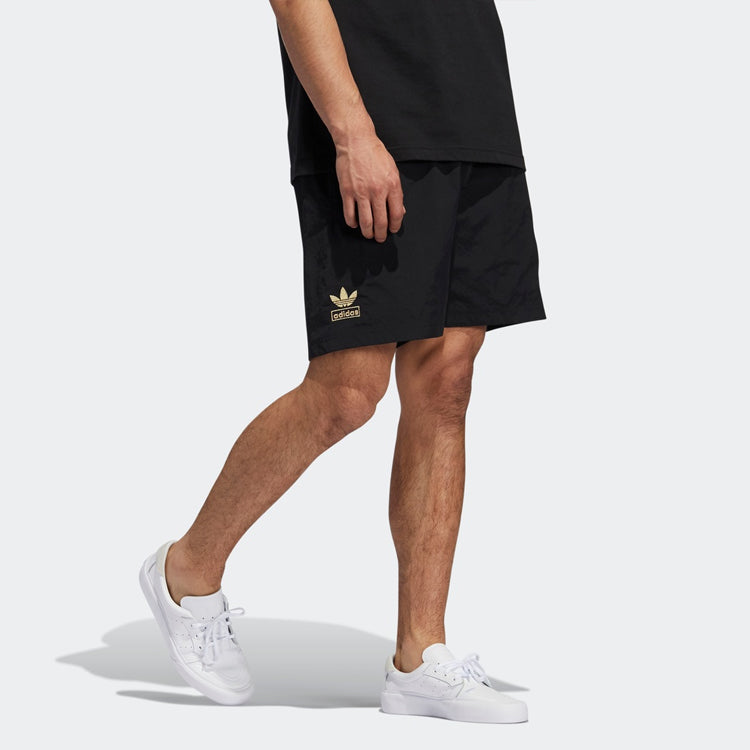 Image of adidas originals Tr Short Large Logo Running Sports Shorts Black GL5137