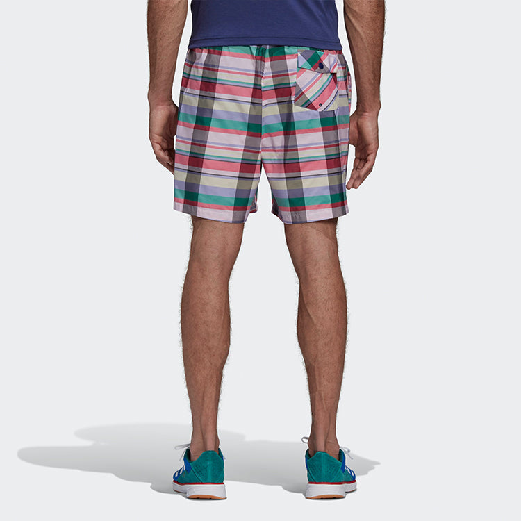 Image of adidas originals x NOAH Water Repellent Shorts waterproof Plaid Red GE1261