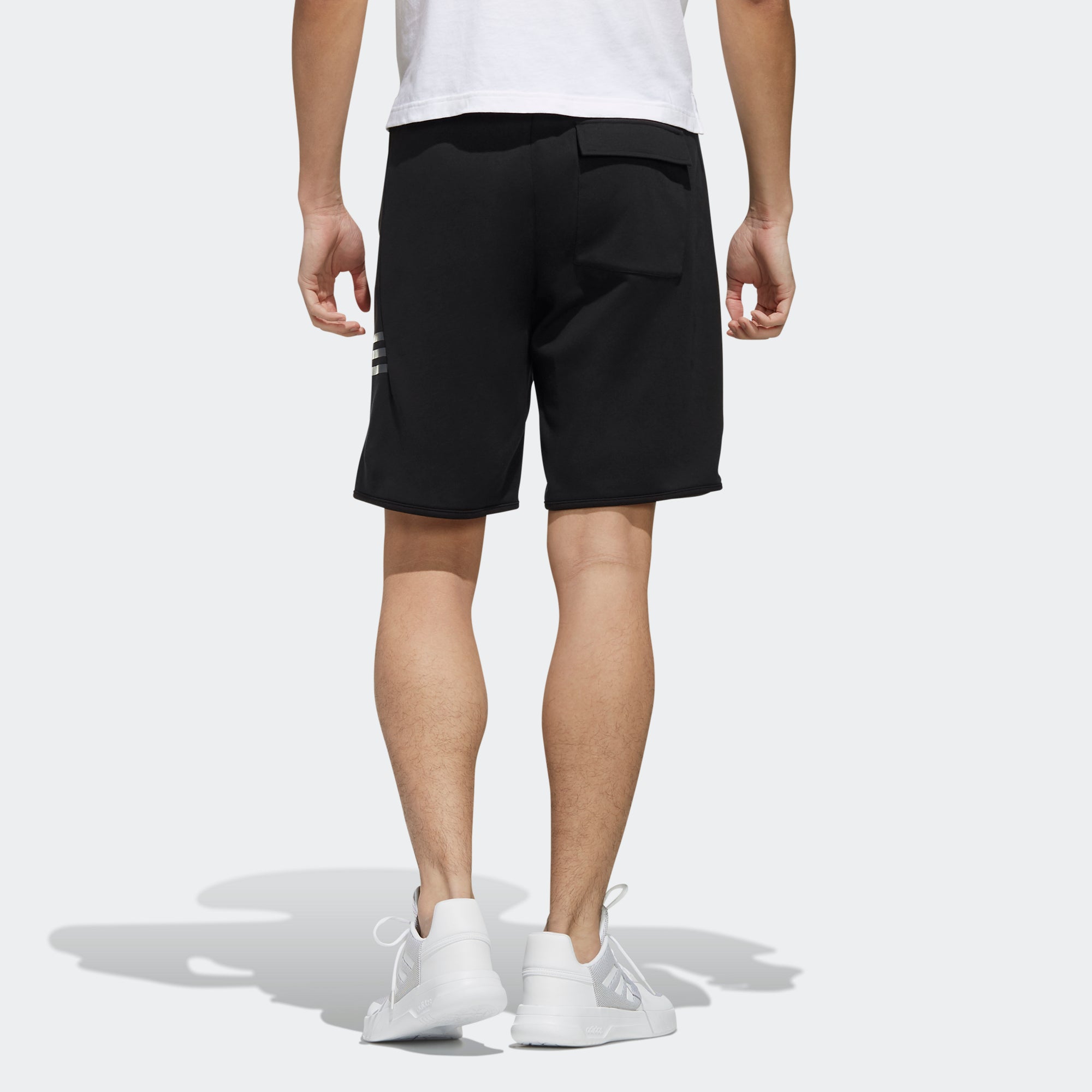 Image of adidas neo M Cs Brndd Shrt Side Alphabet Printing Casual Sports Shorts Black EI4