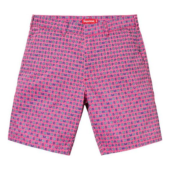 Image of Supreme SS19 Work Short Cargo Shorts Unisex Pink Red SUP-SS19-10121