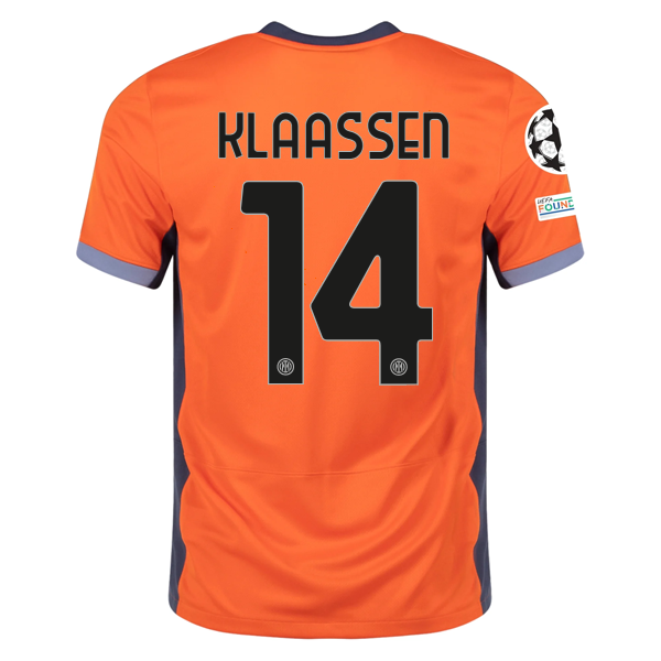 Nike Inter Milan Davy Klaassen Third Jersey w/ Champions League Patches 23/24 (S