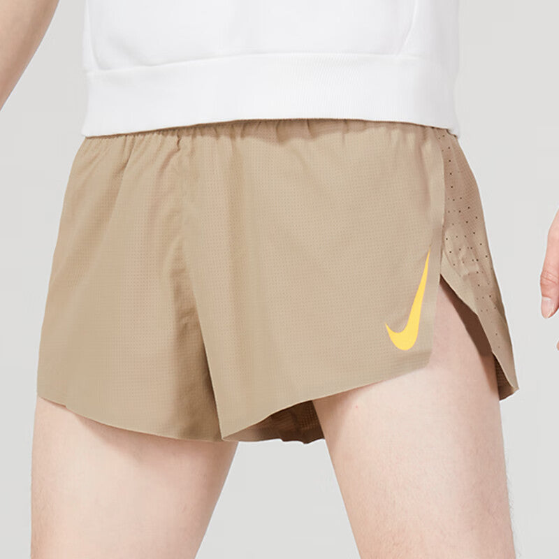 Image of Nike AeroSwift Running Shorts 'Tan' CJ7838-247