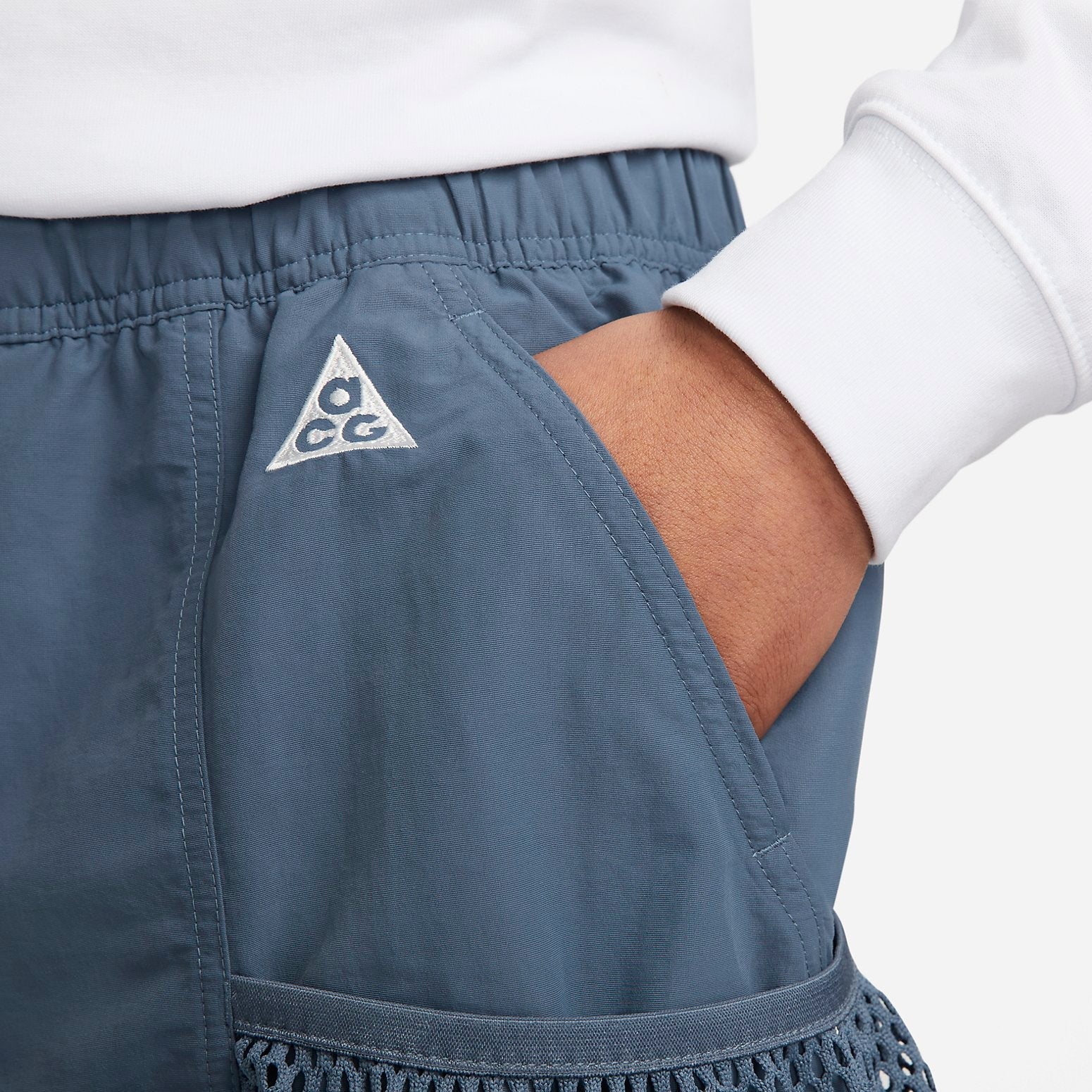 Image of Nike ACG Snowgrass Cargo Shorts 'Blue' DV9406-491