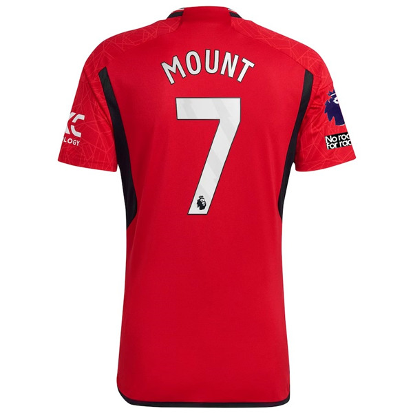 Image of adidas Manchester United Mason Mount Home Jersey 23/24 w/ EPL + No Room For Raci