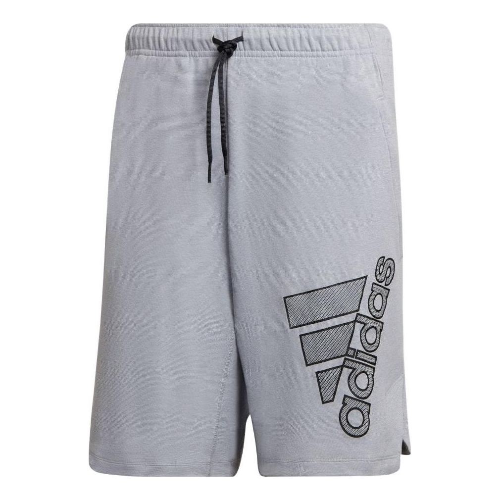 Image of Men's adidas Logo Printing Elastic Waistband Straight Shorts Japanese Version Gr