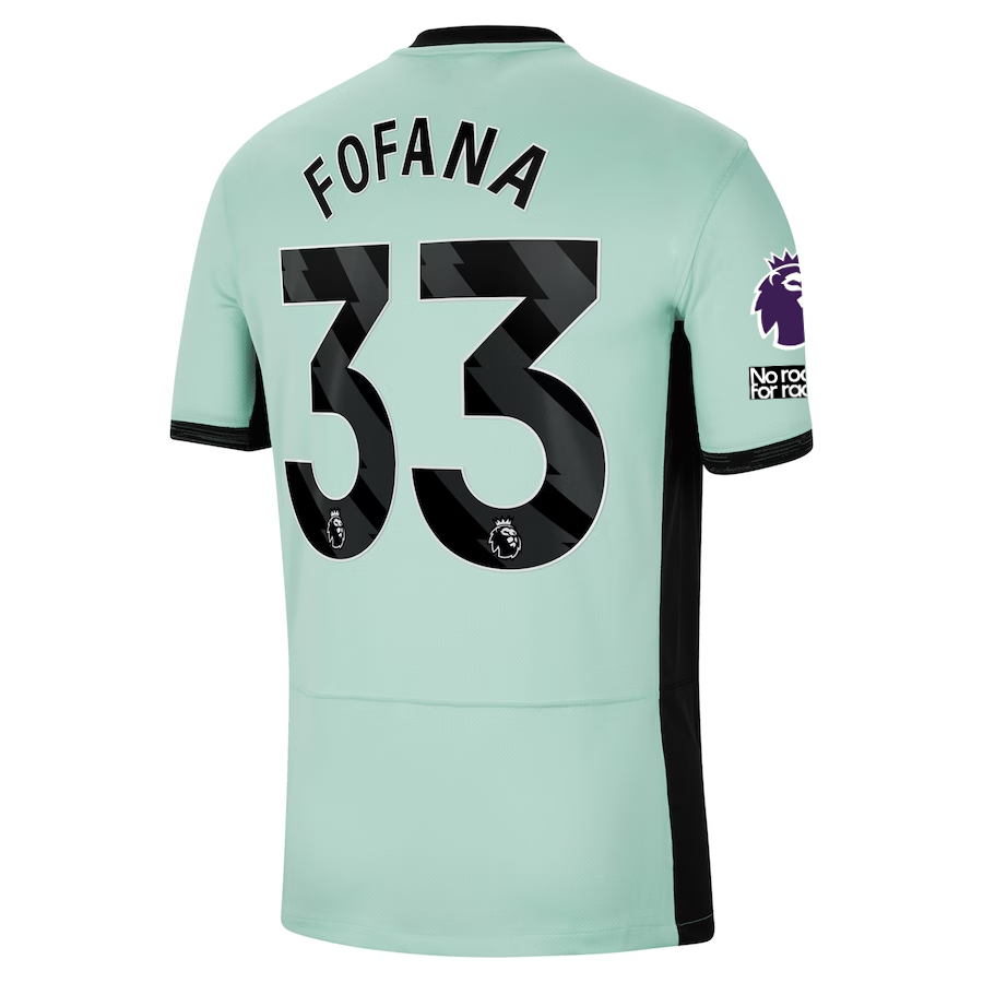 Nike Chelsea Fofana Third Jersey w/ EPL + No Room For Racism Patches 23/24 (Mint