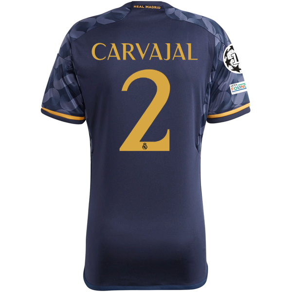 Image of adidas Real Madrid Dani Carvajal Away Jersey w/ Champions League + Club World Cu