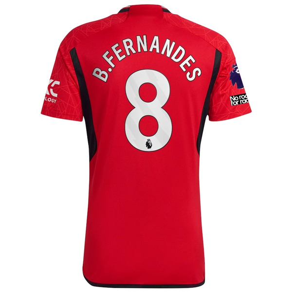 Image of adidas Manchester United Bruno Fernandes Home Jersey 23/24 w/ EPL + No Room For