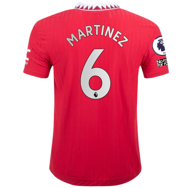 Image of adidas Manchester United Authentic Lisandro Martinez Home Jersey w/ EPL + No Roo