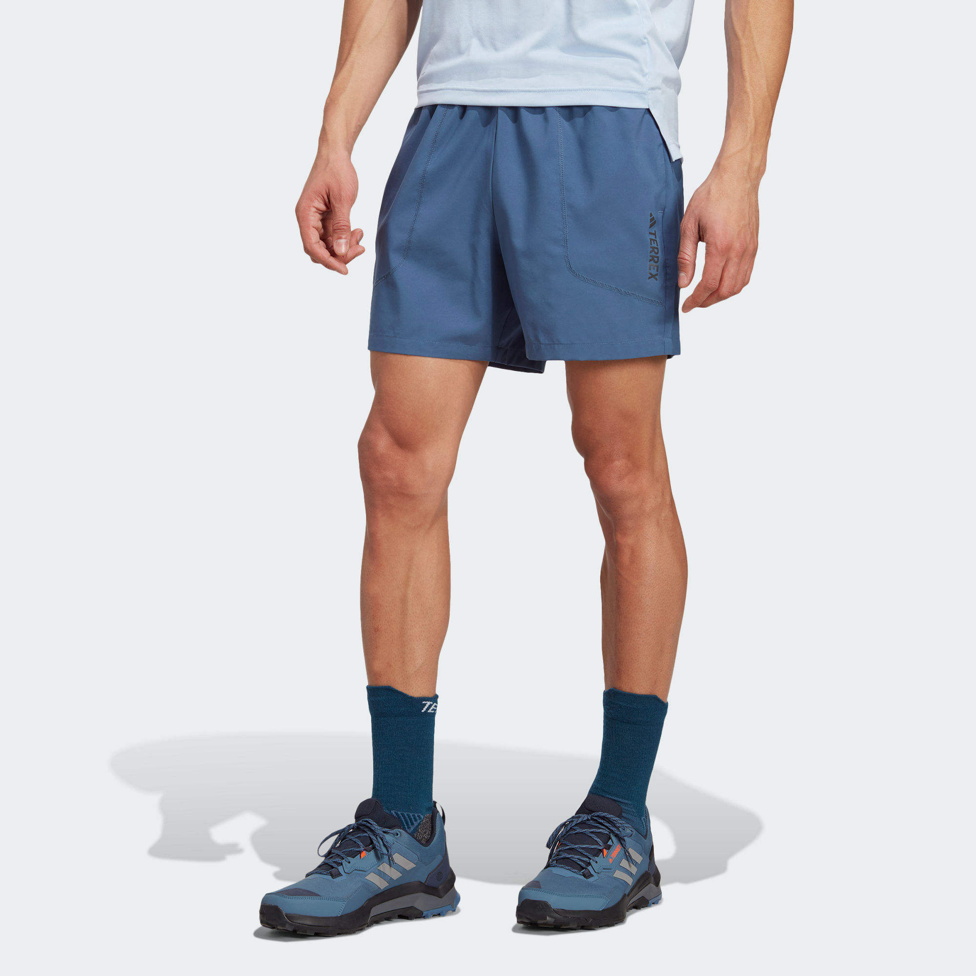 Image of Adidas Terrex Multi Logo Shorts 'Wonder Steel' HM4012
