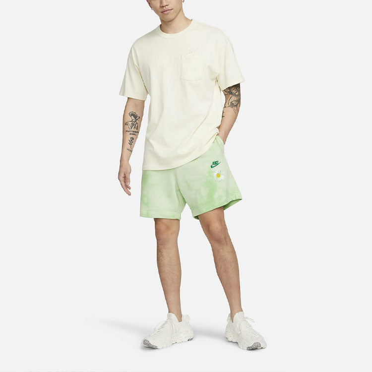 Men's Nike SportswearFrench Terry Solid Color Logo Flowers Embroidered Casual Sh