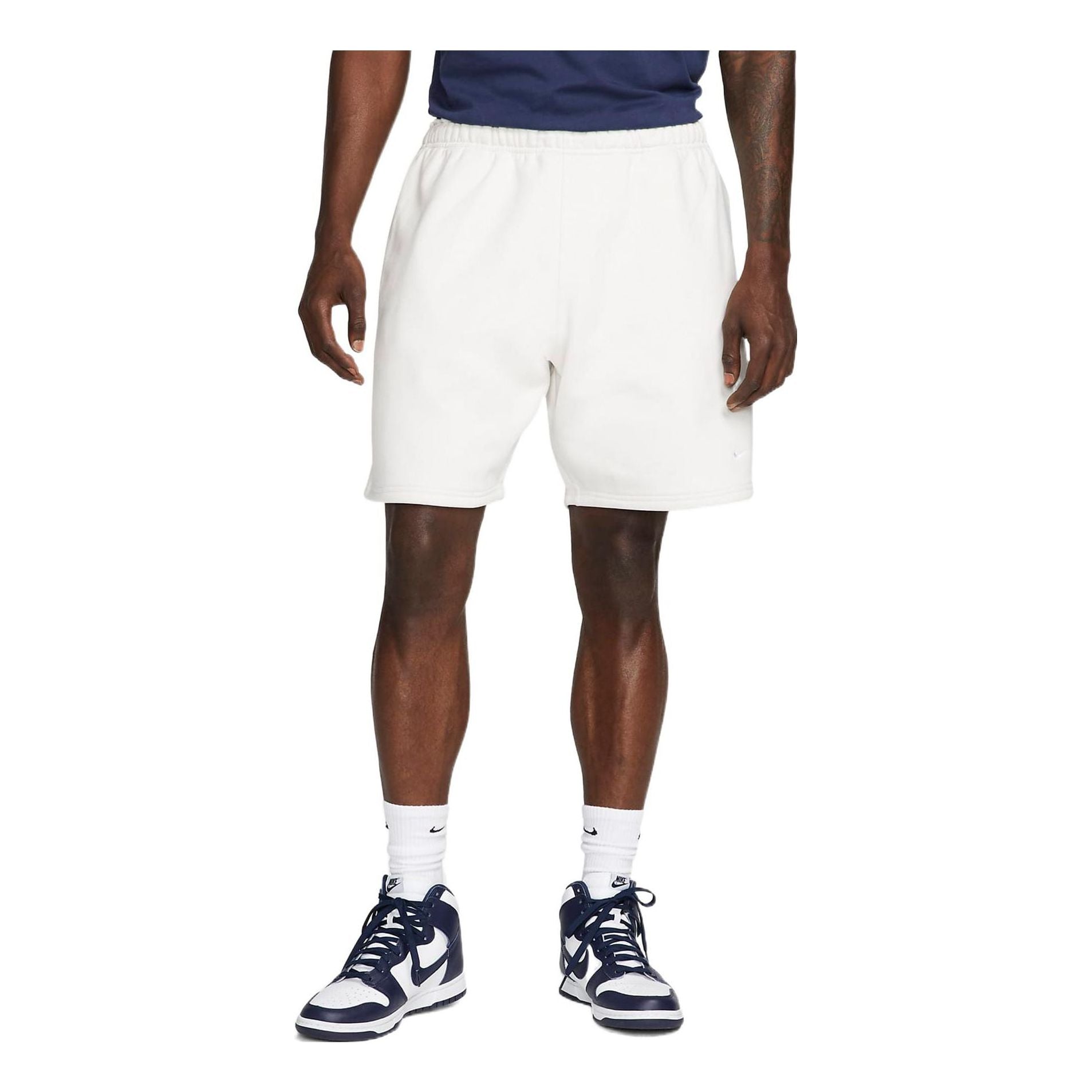 Image of Nike NRG Solo Swoosh Fleece Shorts 'Phantom & White' DV3055-030