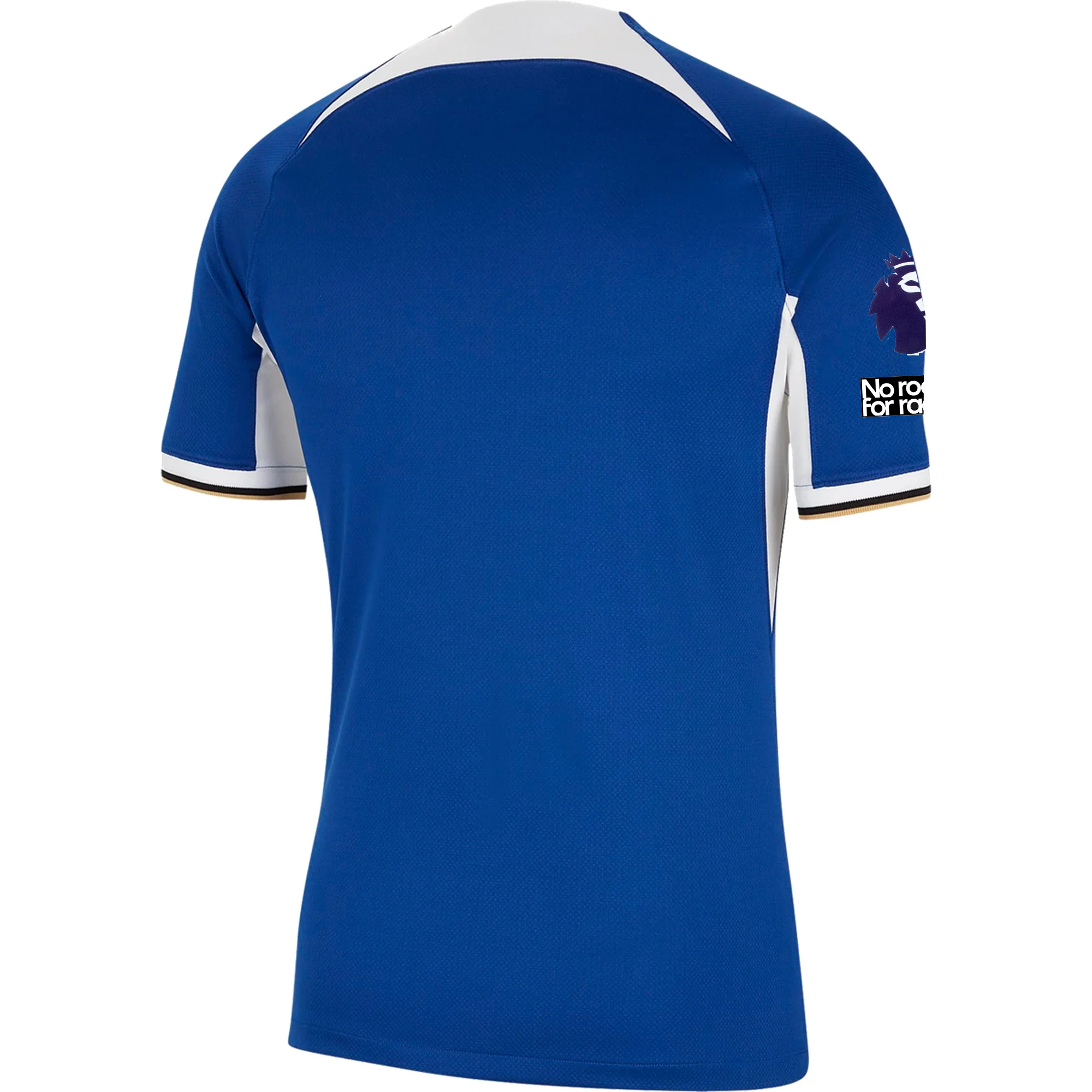 Image of Nike Chelsea Heimtrikot mit EPL + „No Room For Racism“-Aufnähern 23/24 (Rush Blue/Cl