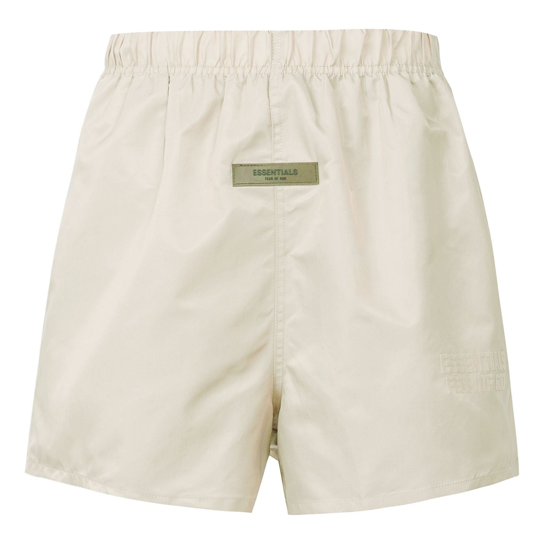 Image of Fear of God Essentials FW22 Nylon Running Shorts Egg Shell FOG-FW22-37