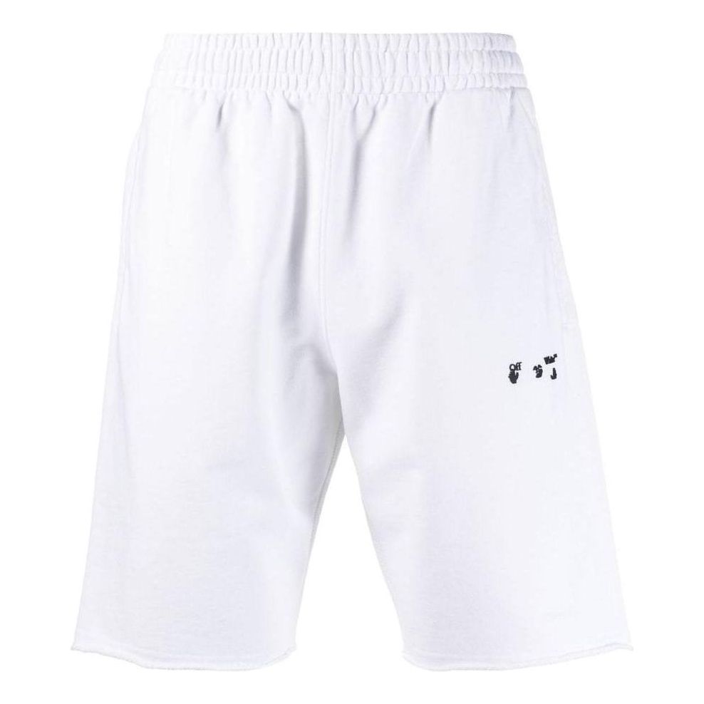Image of Men's OFF-WHITE FW22 Logo Casual Shorts Version White OMCI006C99FLE00801100110