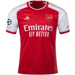 Image of adidas Arsenal Bukayo Saka Home Jersey 23/24 w/ Champions League Patches (Better