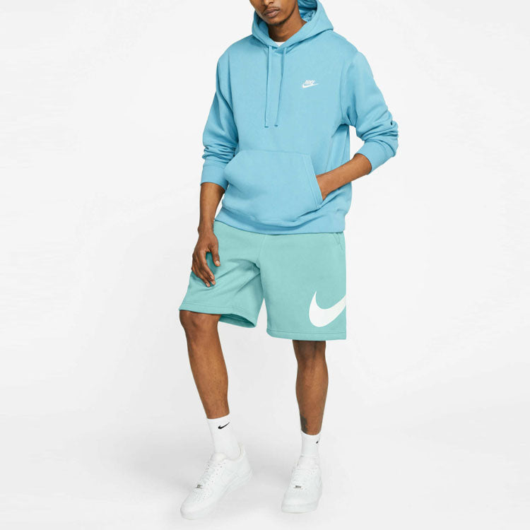 Image of Men's Nike Logo Drawstring Athleisure Casual Sports Shorts Blue BV2721-382