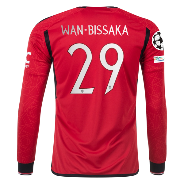 adidas Manchester United Authentic Aaron Wan-Bissaka Langarm-Heimtrikot mit