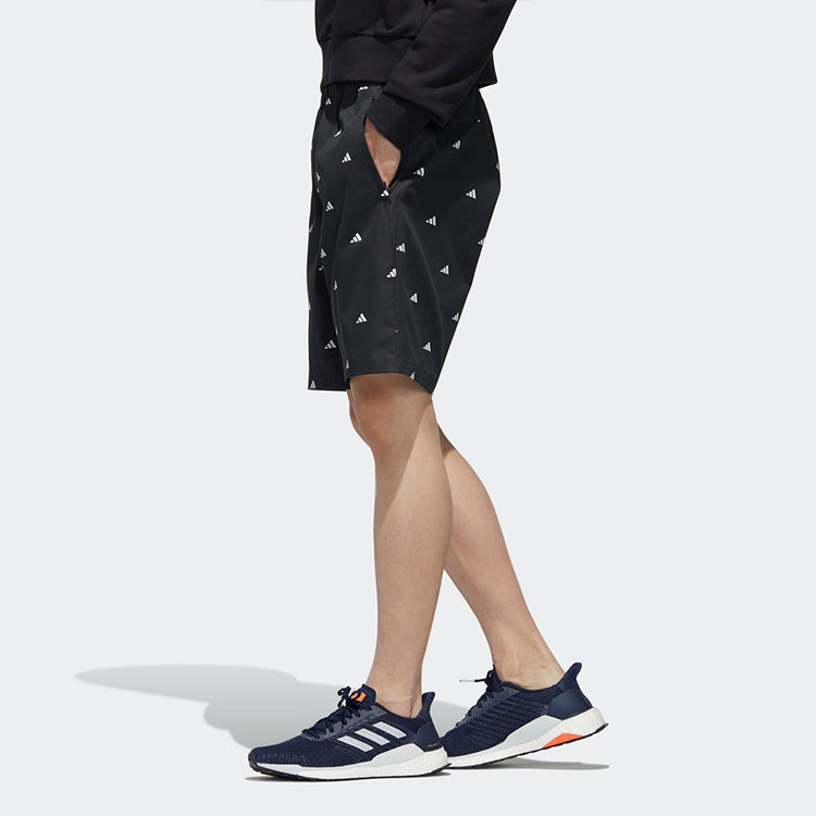 adidas M Short Gen Aop Logo Printing Sports Shorts Black GJ5107