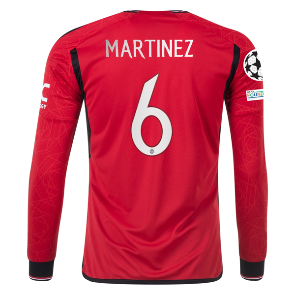 Image of adidas Manchester United Authentic Lisandro Martinez Long Sleeve Home Jersey w/