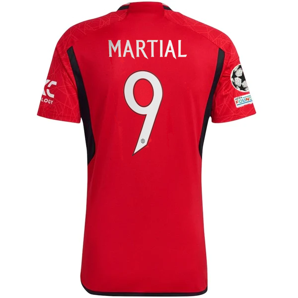 adidas Manchester United Home Authentic Jersey Anthony Martial 23/24 w/ Champion