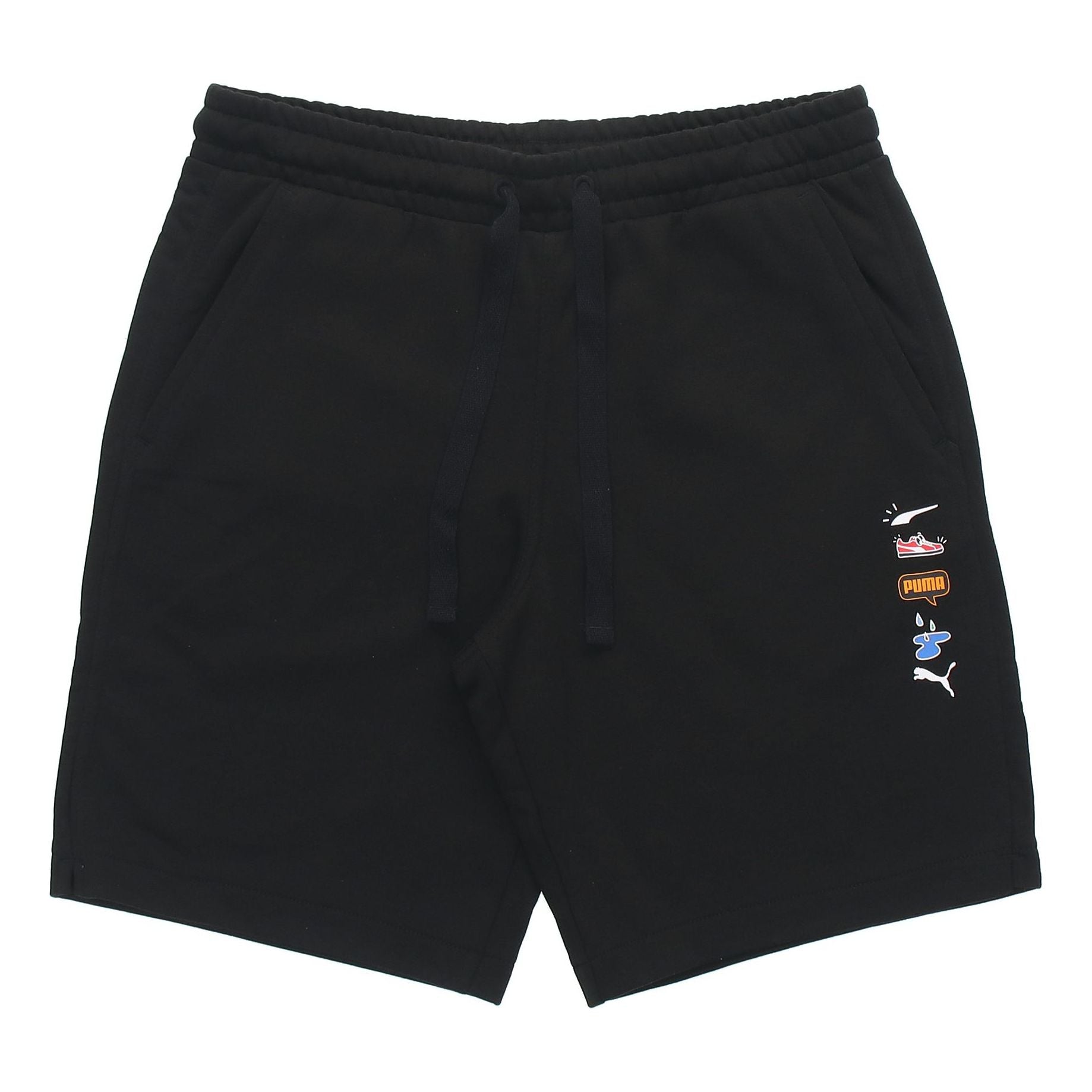 PUMA Awareness Athleisure Casual Sports Drawstring Breathable Shorts Black 53203