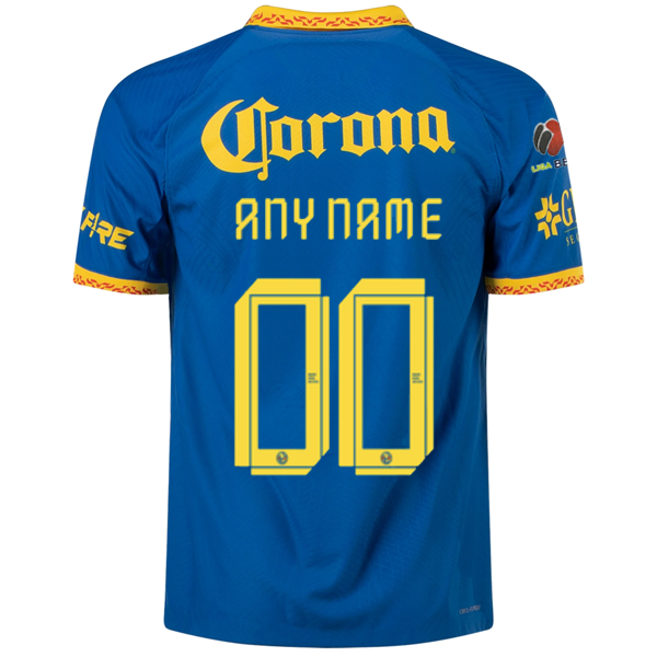Nike Club America Authentic Custom Name Match Away Jersey w/ Liga MX Patch 23/24