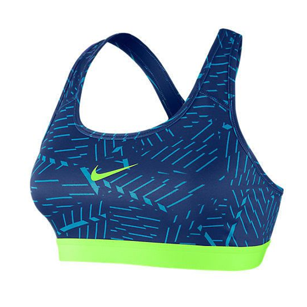 Nike Womens Sports Bra (Navy/Volt)