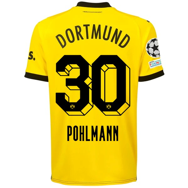 Puma Borussia Dortmund Ole Pohlmann Home Jersey w/ Champions League Patches 23/2