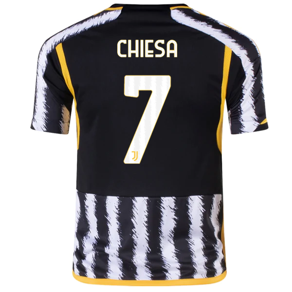 Image of adidas Youth Juventus Federico Chiesa Home Jersey 23/24 (Black/White)